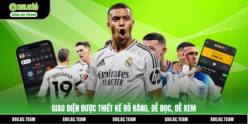 Giao diện được thiết kế rõ ràng, dễ đọc, dễ xem